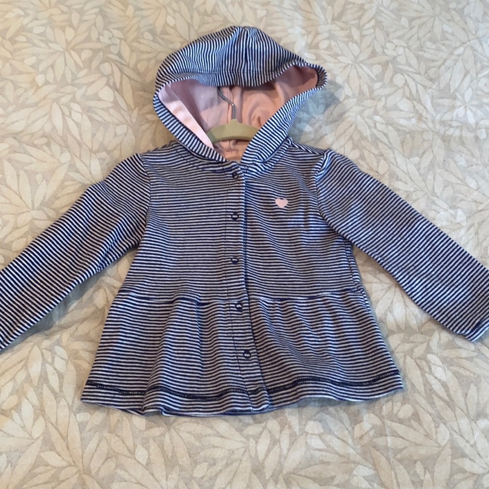 CARTERS hooded stripe baby/toddler jacket